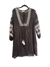 Robe multicolore en soie et viscose