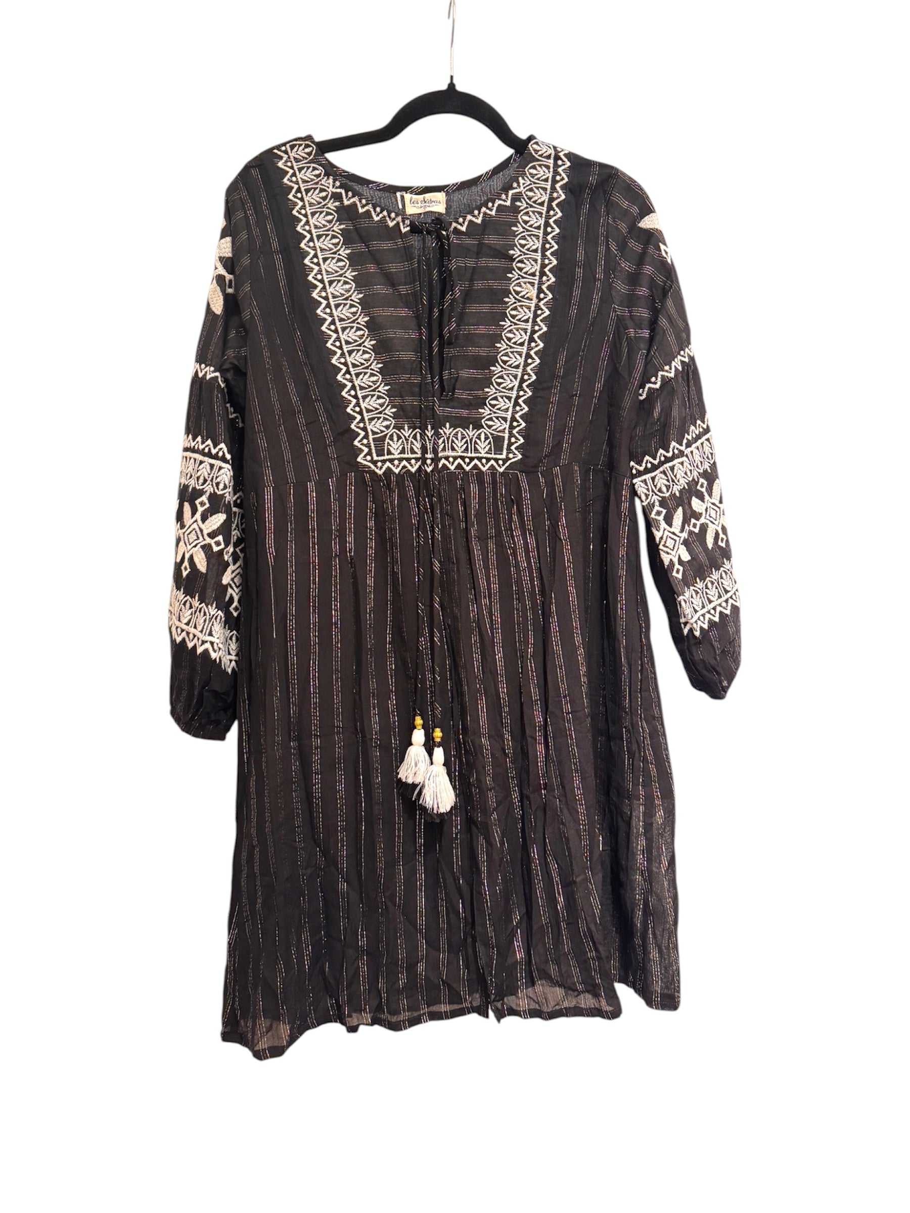 Robe multicolore en soie et viscose