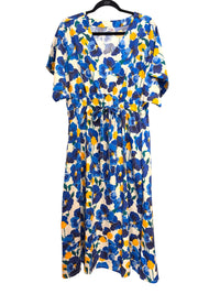 Robe multicolore en soie et viscose
