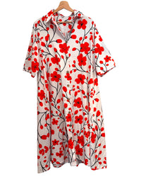 Robe multicolore en soie et viscose