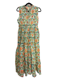 Robe multicolore en soie et viscose