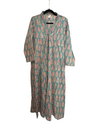 Robe multicolore en soie et viscose