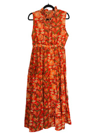 Mehrfarbiges Seidenviskosekleid
