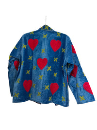 Samtjacke mit Stickerei