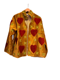 Samtjacke mit Stickerei
