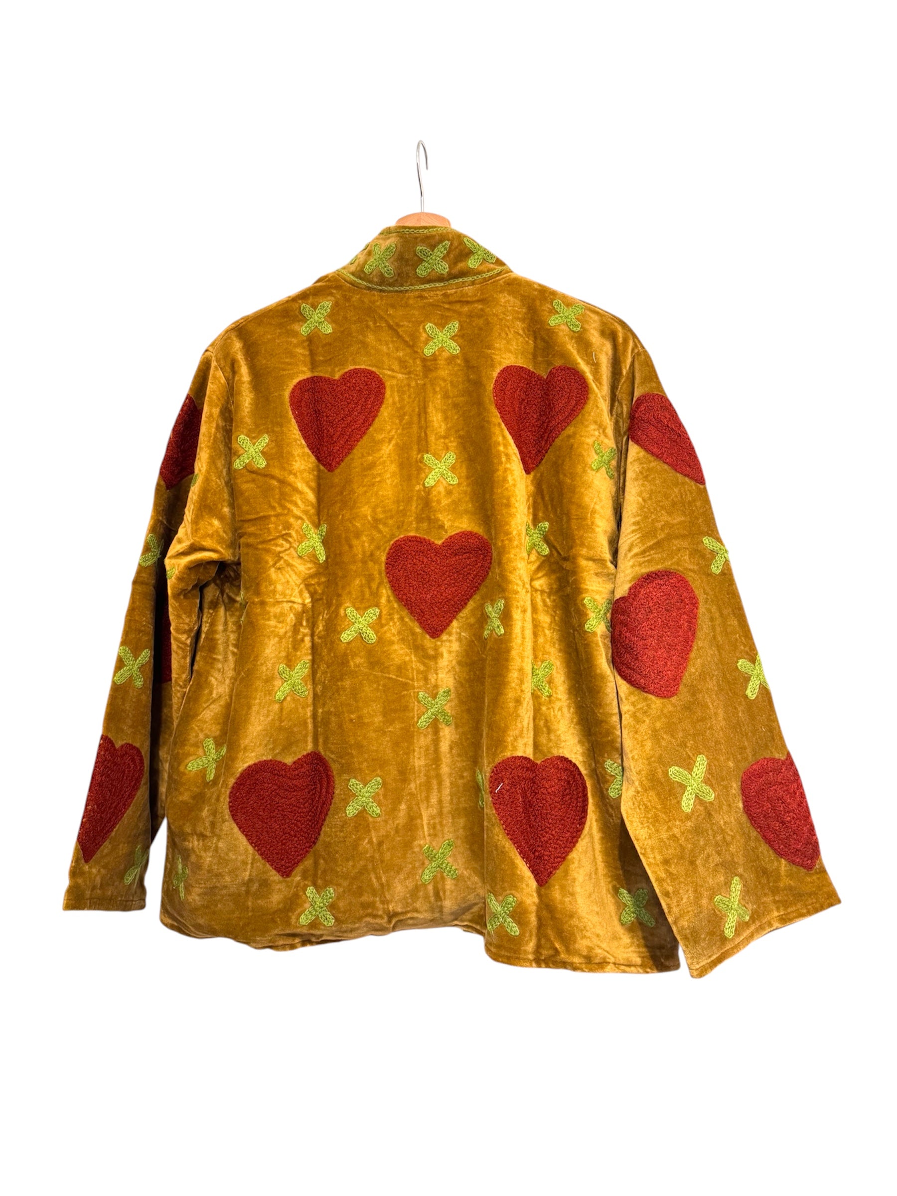 Samtjacke mit Stickerei