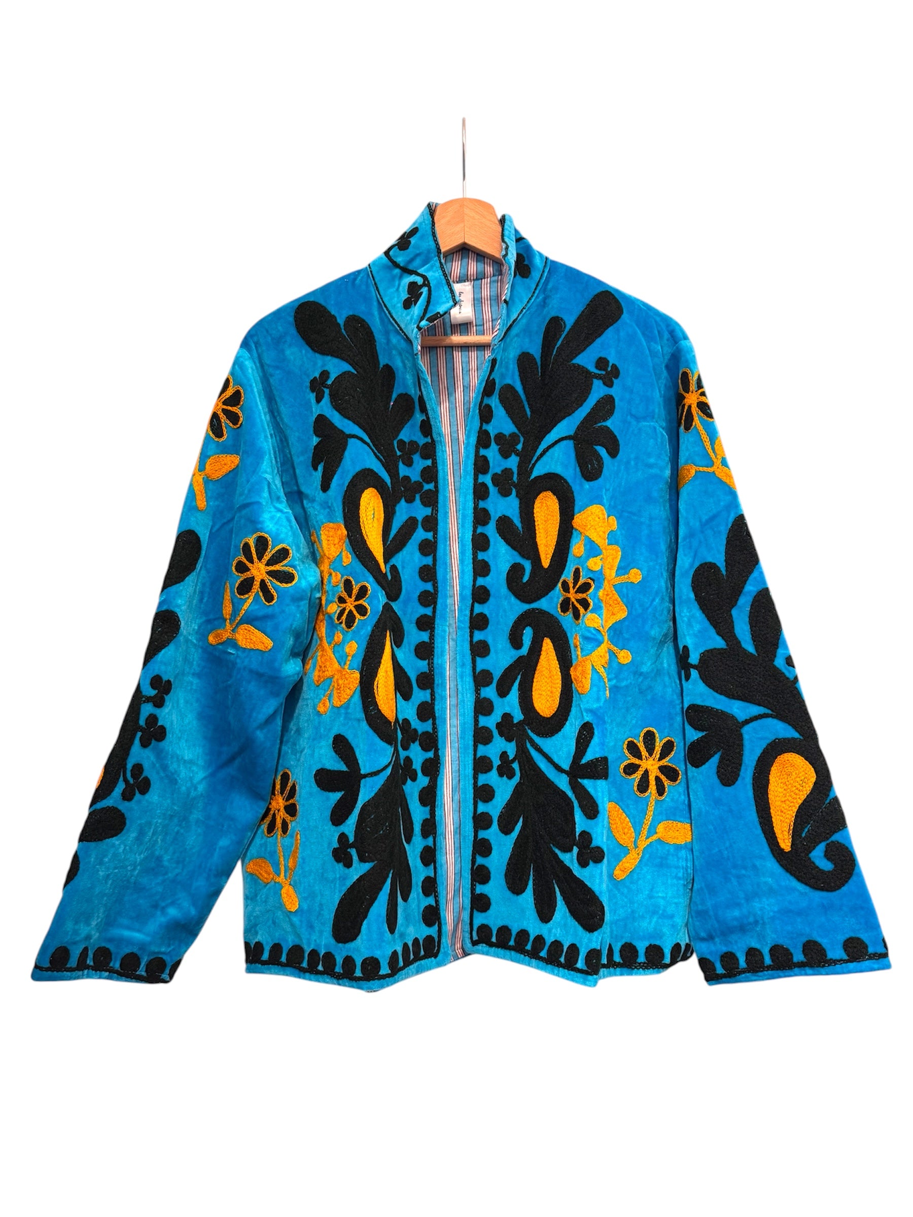 Samtjacke mit Stickerei