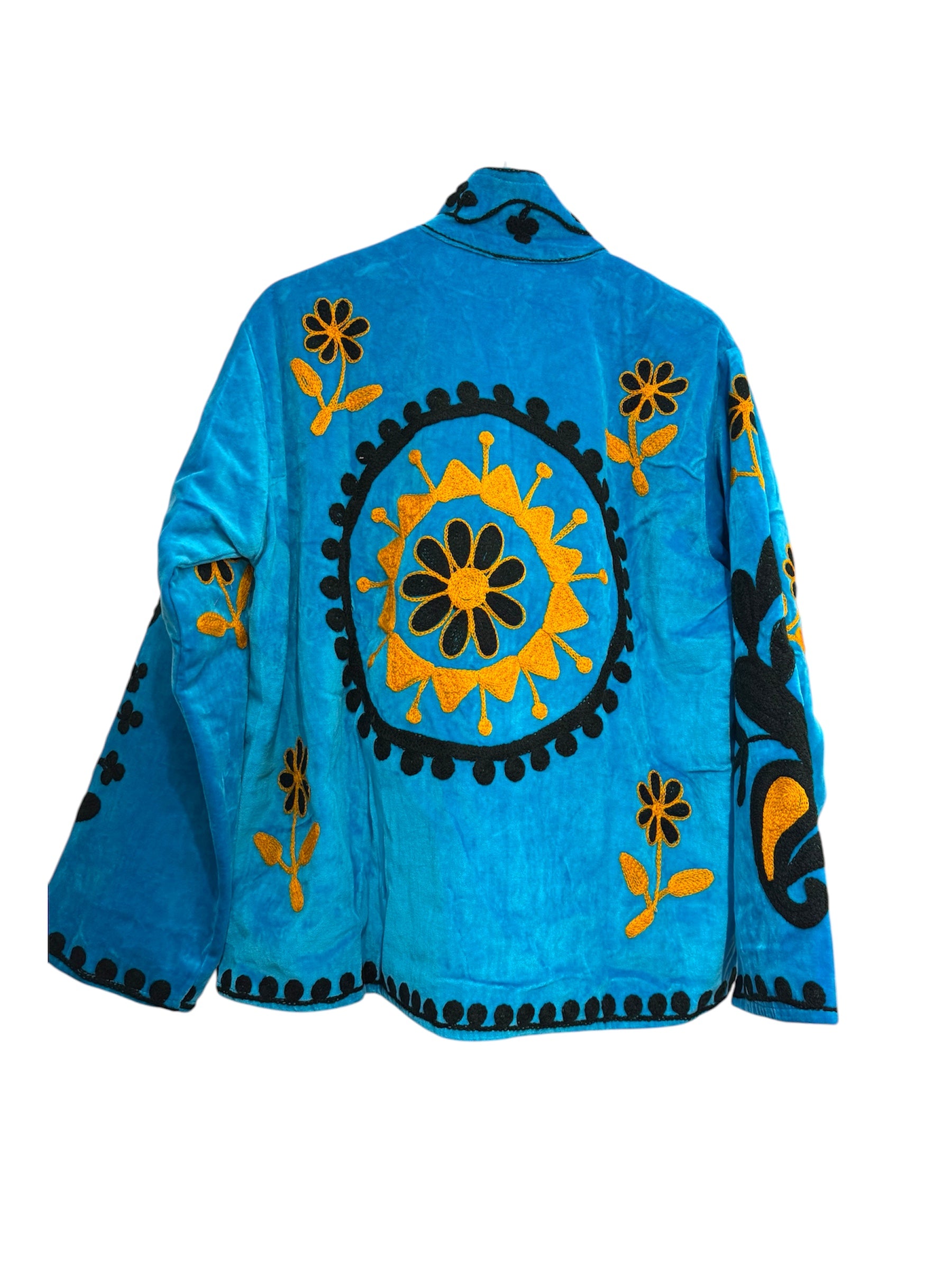 Samtjacke mit Stickerei