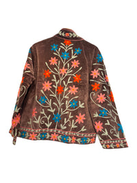 Samtjacke mit Stickerei