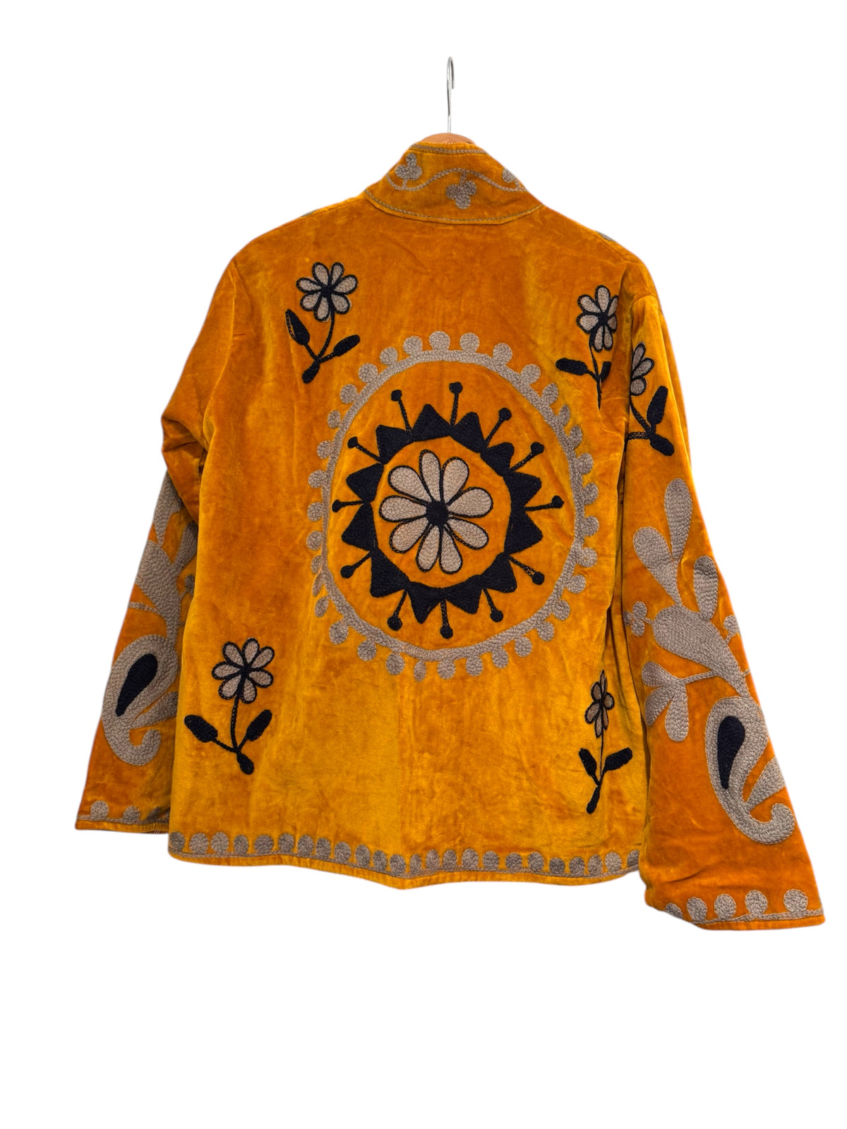 veste en velours brodée