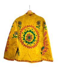 veste en velours brodée