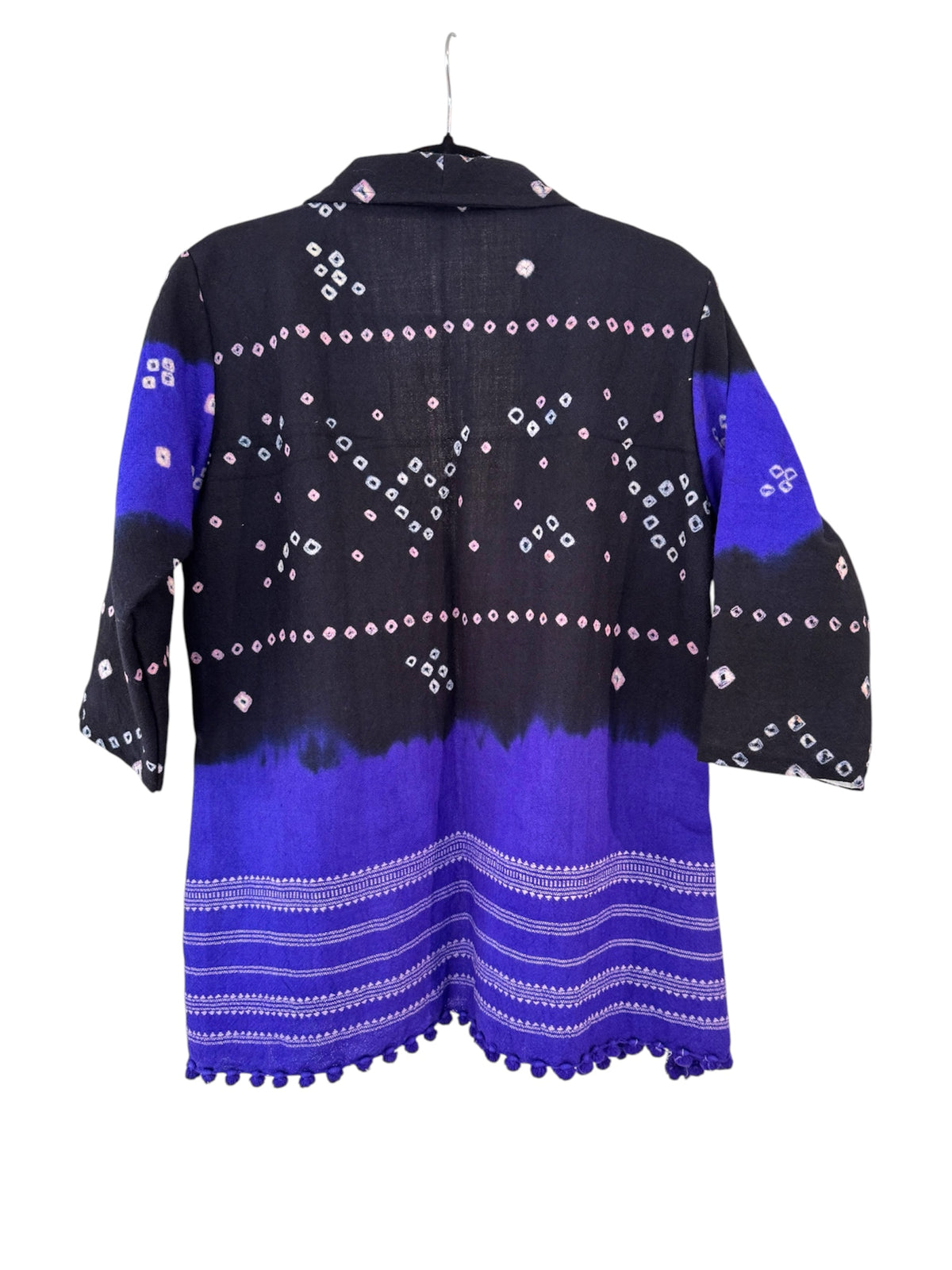 Indigo Hand Block Printed Cotton Jacket