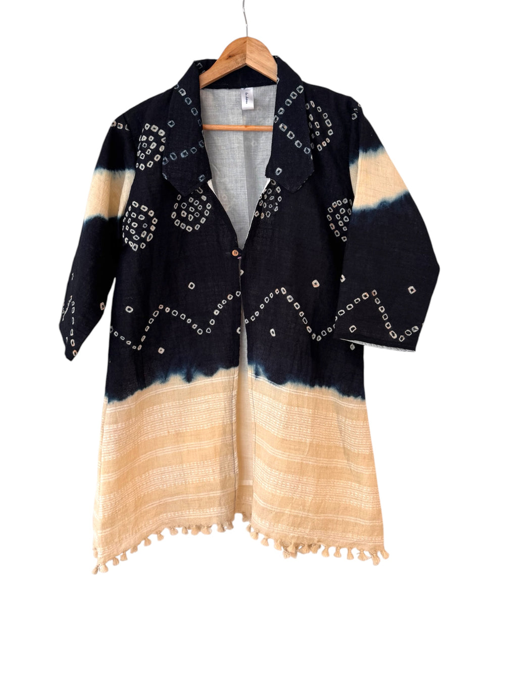 Indigo Hand Block Printed Cotton Jacket