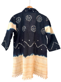 Indigo Hand Block Printed Cotton Jacket
