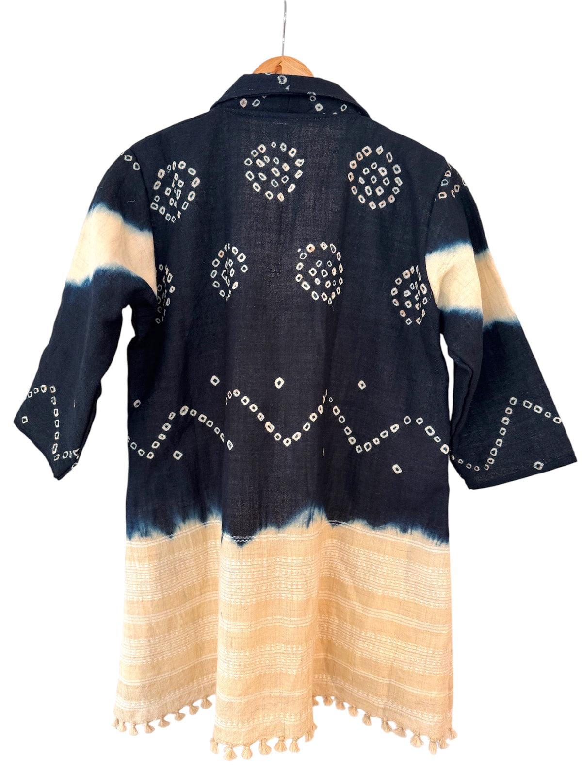 Indigo Hand Block Printed Cotton Jacket