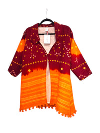 veste en velours brodée