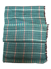 Wool Scarf Reversible –  Green Checks