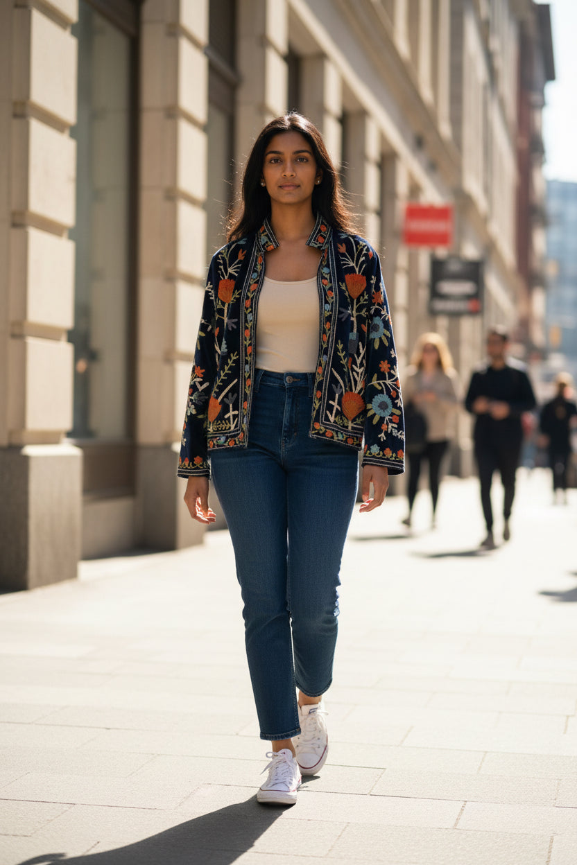 Velvet Embroidered Jacket