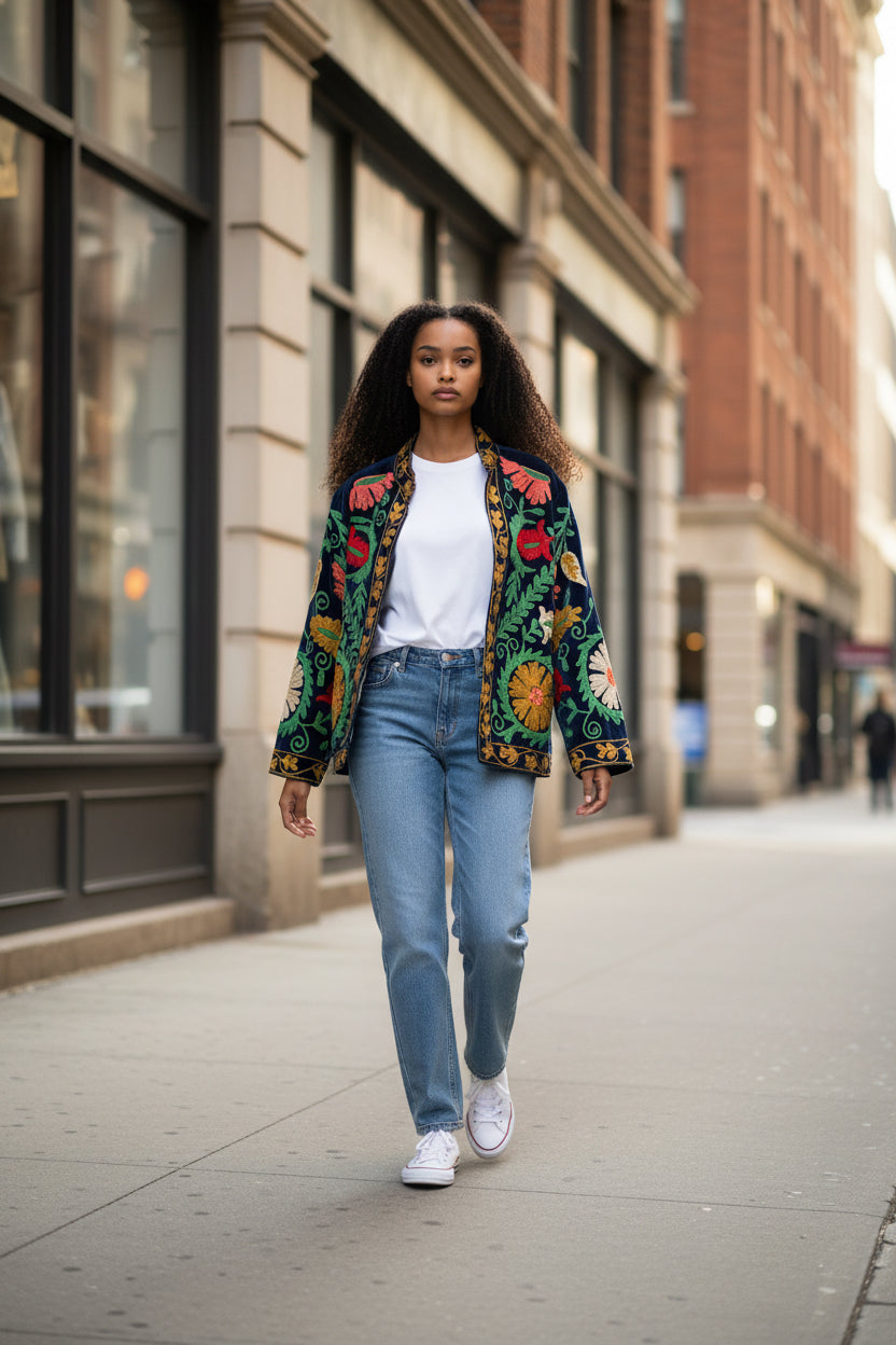 Velvet Embroidered Jacket