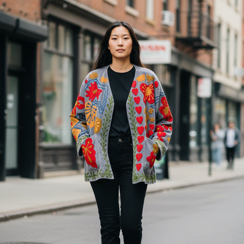 Velvet Embroidered Jacket