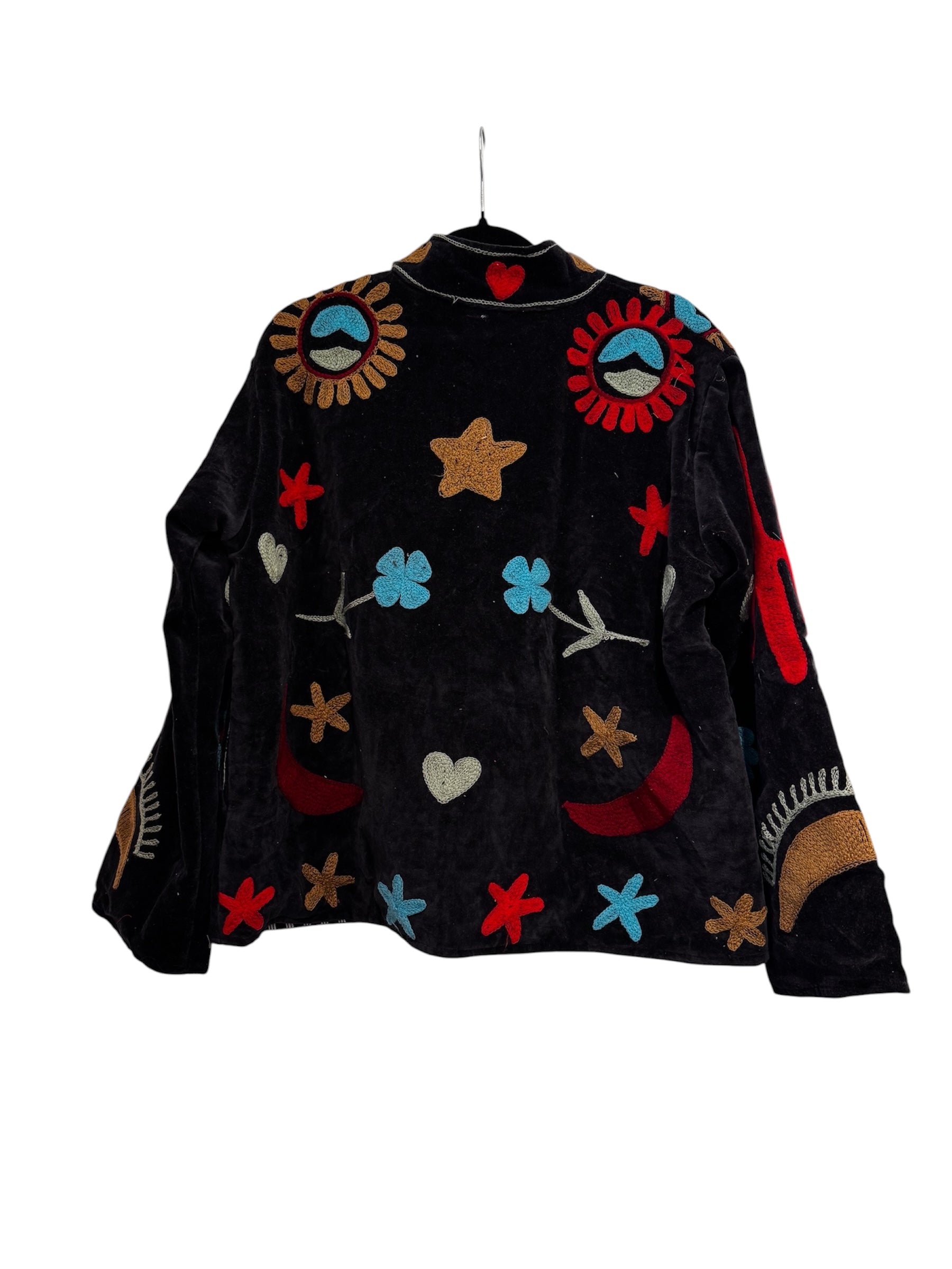 Les Sûtras Suzani Embroidered - Cotton Jacket - Blue