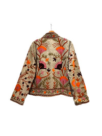 Les Sûtras Suzani Embroidered  - Cotton Jacket - Mint Green