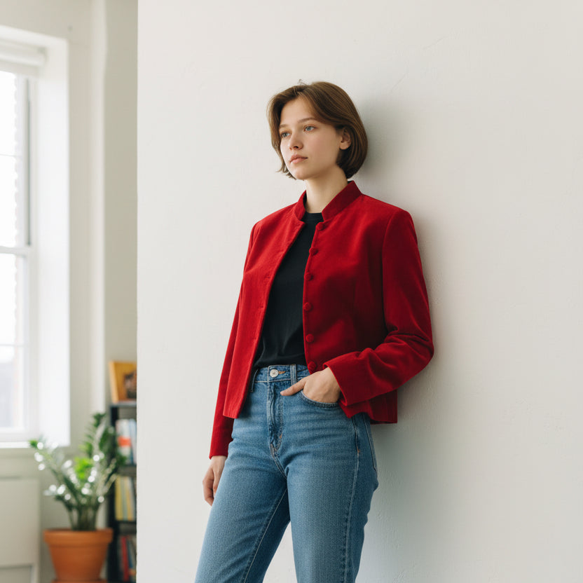 Velvet Unicolor Jacket