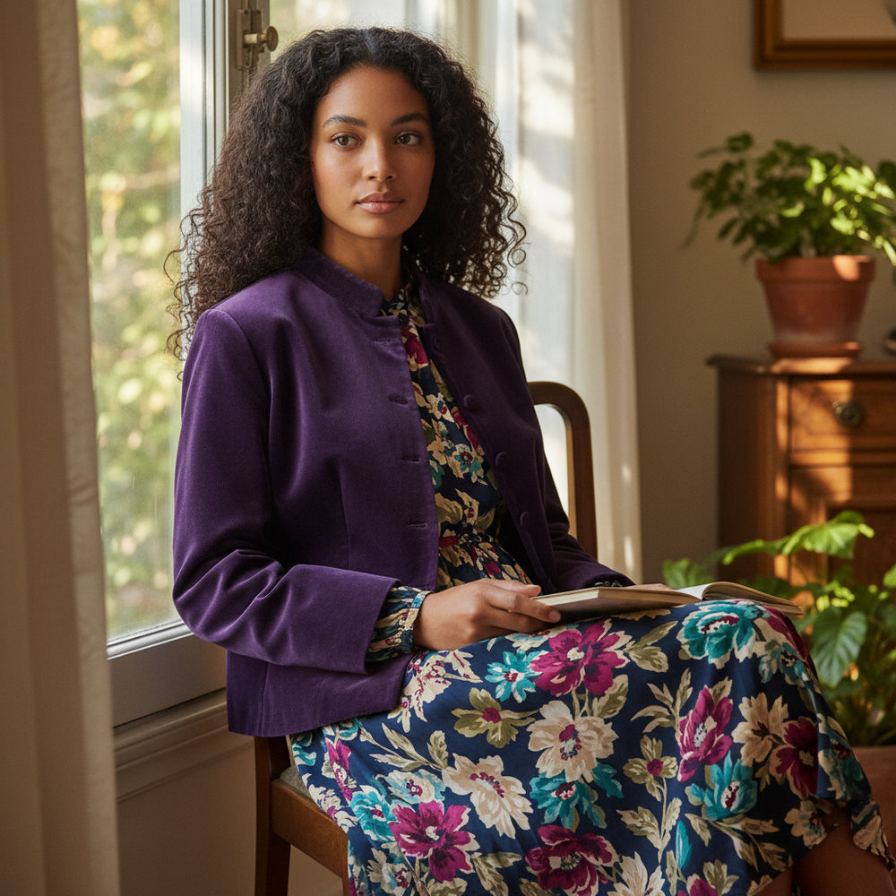 Velvet Unicolor Jacket