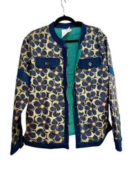 Denim Floral Printed Jacket for Men