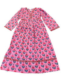 Robe multicolore en soie et viscose