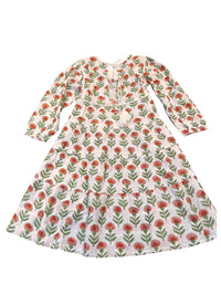 Robe multicolore en soie et viscose