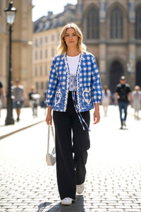 Blue Gingham Cotton Jacket