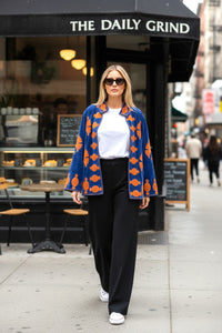 Velvet Suzani Embroidered Jacket Blue