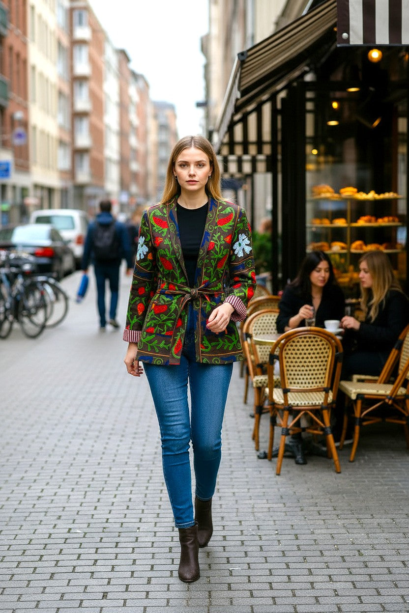 Cotton Embroidered Suzani Jacket