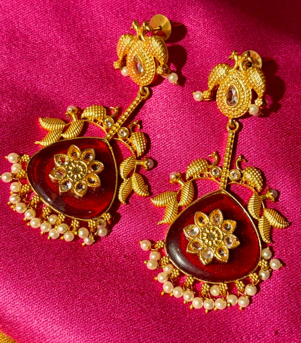 Boucles d'oreilles rondes en pierre de verre