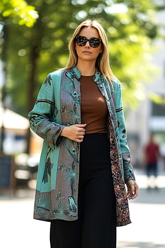 Silk Viscose PrintedJacket