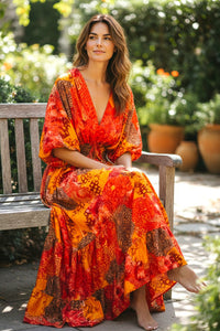 Muticolor Silk Viscose Dress