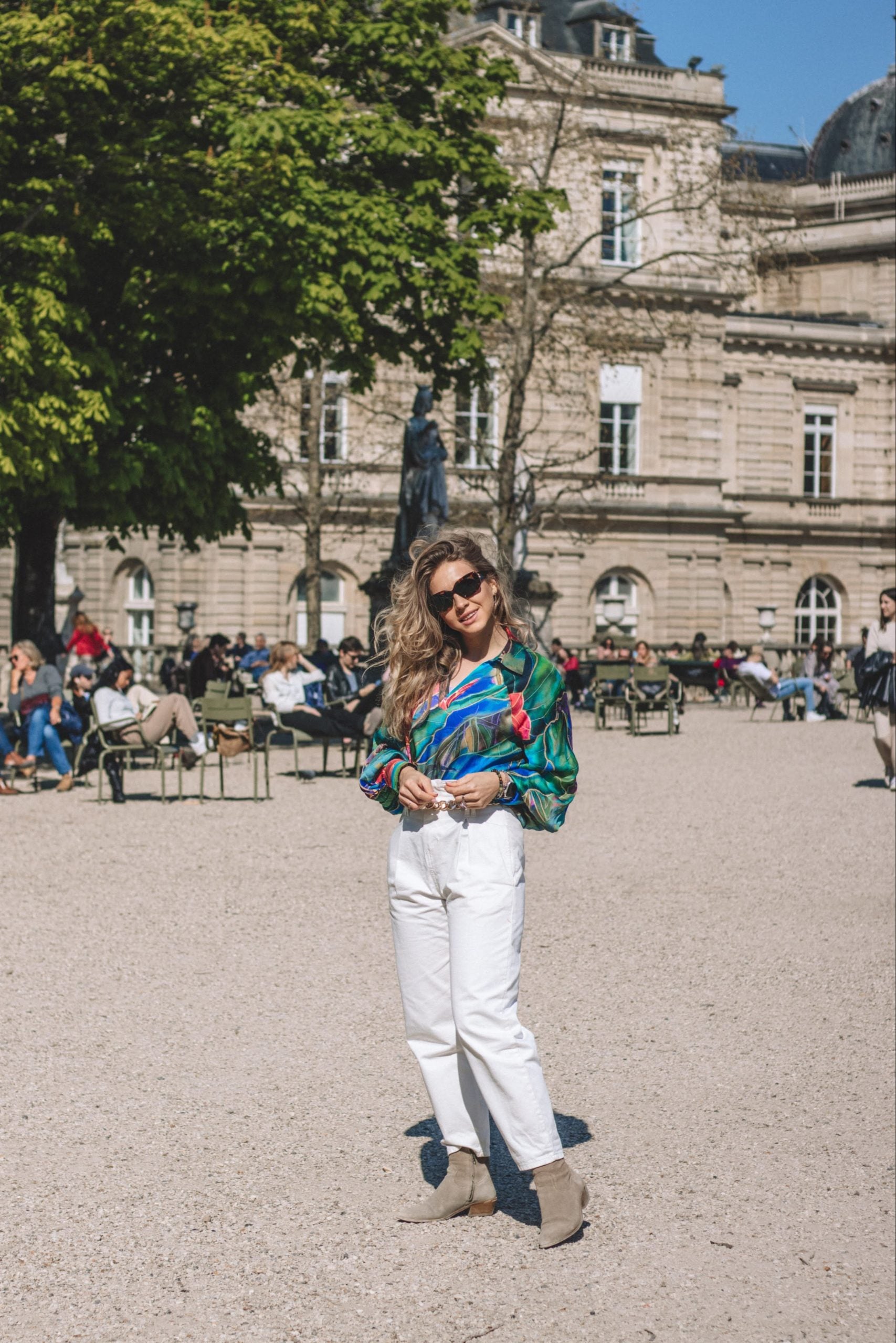 Chemisier en satin de viscose Lotus