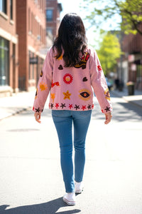 Samtjacke mit Stickerei