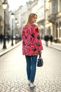 Velvet PrintedJacket Pink