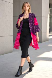 The Bandhani Jacket - Purple and Pink