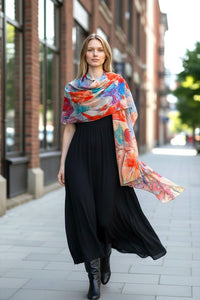 Wool Silk Mutlicolor Scarf