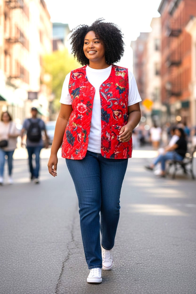 Samtjacke mit Stickerei