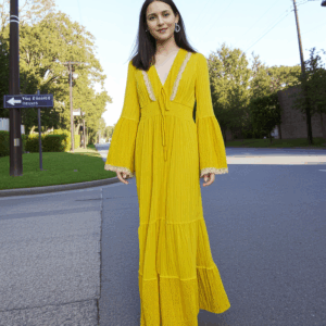 Lemon Yellow Long Dresse