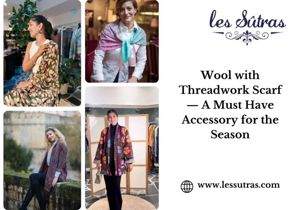 Wool with Threadwork Scarf — A Must-Have Accessory for the Season